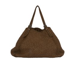 Oversized Tote, Leather, Brown, 3*
